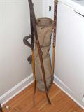 ANTIQUE WOOD HANDLE GOLF CLUBS