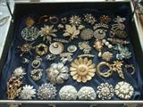 Eight trays of wonderful costume jewelry many signed pieces
