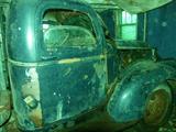 Antique Ford Farm stake bed truck with farm sign. Late 30's early 40's