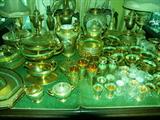 Over 350 pieces of Bohemian 24k gold china