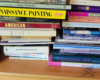 Lots of books including a collection of art books