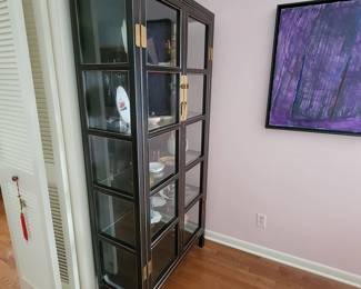 Super black lacquer display cabinet