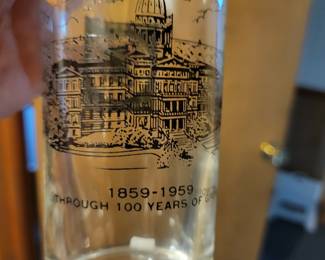Set of commemorative Lansing glasses
