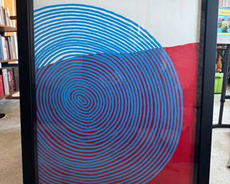 #72 ----	
ARTIST: Kef!
TITLE:	Energies to Serenity #8
MEDIUM:	Framed Original screenprint in colors on 100% cotton paper. Hand signed and numbered by the artist lower right. 
EDITION:	One example in a small edition of only 150
CANVAS SIZE: 610mm x 715mm
COA: Yes