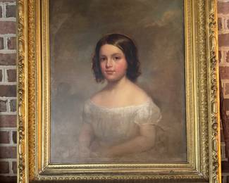#161 ----	
ARTIST:	
TITLE:	Portrait of Kate Werin White
MEDIUM:	Framed original oil on canvas. 
EDITION:	
CANVAS SIZE: 31"W x 36"
COA: No