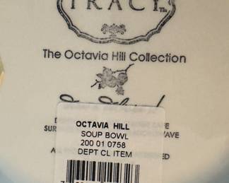 Tracy Porter - "The Octavia Hill Collection" Hand Painted China 