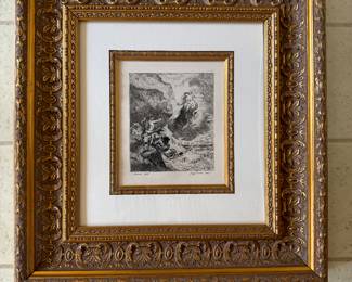 #97 ----	
ARTIST: Eugene Delacroix
TITLE:	L'Hiver
MEDIUM:	Framed Etching in black ink on fine watermarked laid paper. Hand pulled from the copper plate executed in Paris.
EDITION:	Extremely Rare. First Printing, 1873.
CANVAS SIZE: 140mm x 160mm 
COA: Yes