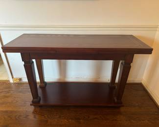 Inlaid Pull-Out Side Bar / Console Table (18"D x 30-1/2"H x 50/70"W)