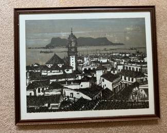 #168 ----	
ARTIST: Unknown
TITLE:	Walls of Gerona
MEDIUM:	Framed lithograph.
EDITION:	N/A
FRAMED SIZE: 22"W x 19"H
COA: No