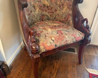 Vintage French Swan Tub Armchair (pr)