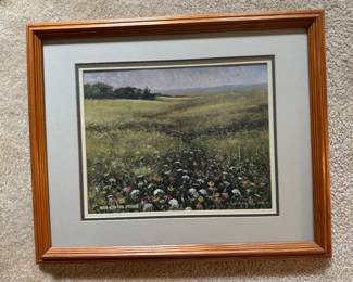 #144 ----	
ARTIST: Peggy Thatch Sibley
TITLE:	Wah-Kon-Tah Prairie
MEDIUM:	Framed Lithograph.
EDITION:	N/A
FRAMED SIZE: 22"W x 18"H
COA: No
