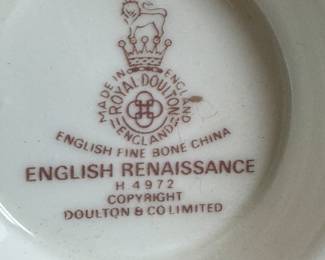 Royal Doulton "English Renaissance" Bone China Collection 