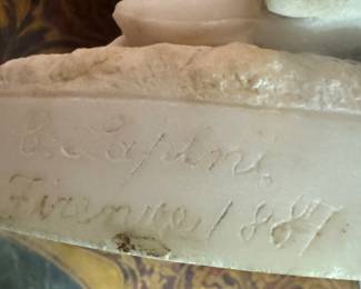 Cesare Lapini "Sorpresa" Marble Statue / Signed by the Artist 1887