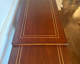 Inlaid Pull-Out Side Bar / Console Table (18"D x 30-1/2"H x 50/70"W)