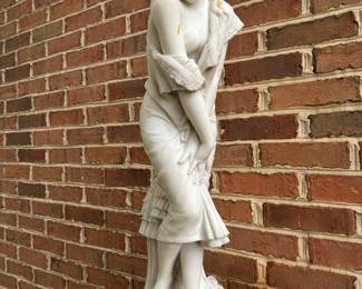 Cesare Lapini "Sorpresa" Marble Statue 