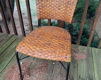 Rattan & Wrought Iron Patio Chairs (20 Total)