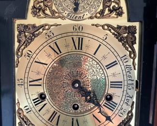 Vintage Chinoiserie Decorated Tall Grandfather Clock
