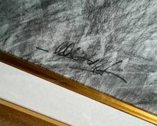 #23 ----	
ARTIST: Don Hatfield 
TITLE:	Gathering Flowers
MEDIUM:	Framed Original charcoal drawing on wove paper. Signed by the artist lower left.
EDITION:	A unique work. Executed by Hatfield in his Napa studio
CANVAS SIZE: 460mm x 610mm 
COA: Yes