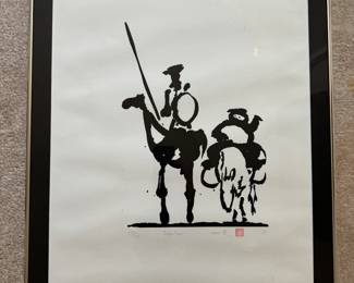 #135 ----	
ARTIST: Dr. T.F. Chen 
TITLE:	Departure
MEDIUM:	Framed original serigraph on paper. Signed by the artist on the lower right.
EDITION:	238/350
FRAMED SIZE: 26"H x 20"W
COA: No