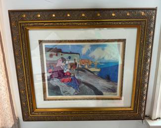 #9 ----	
ARTIST: Pablo Picasso
TITLE:	La Bohemienne
MEDIUM:	Framed Offset lithograph in colors on wove paper after the original. 
EDITION:	First Edition. Printed in Geneva on Januarey 31, 1948. Scarce.
CANVAS SIZE: 198mm x 267mm
COA: Yes