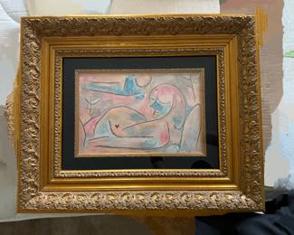 #18 ----	
ARTIST: Paul Klee
TITLE:	Sommeil d'Hiver
MEDIUM:	Framed Original lithograph printed in colors on wove paper. Signed by the artist on the stone.
EDITION:	First State, First Printing, 1938. Scarce
CANVAS SIZE: 226mm x 350mm
COA: Yes