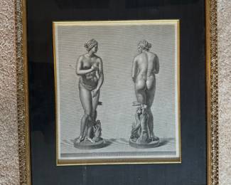 #149 ----	
ARTIST:	N/A
TITLE:	Venus de Medici
MEDIUM:	Framed lithograph on paper
EDITION:	N/A
FRAMED SIZE:15"W x 17"H
COA:No