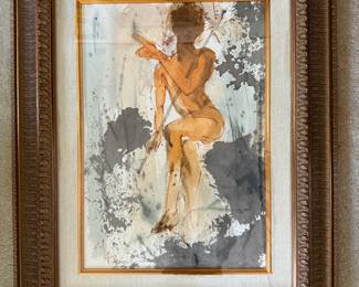 #71 ----	
ARTIST: Salvador Dali
TITLE:	Ipse Erat Elias (From the suite Biblia Sacra) Ref; Field 69.3.4-19, ML 1600
MEDIUM:	Framed original mixed media color lithograph printed on heavy rag paper.
EDITION:	First State. First Printing, 1964. Published by Rizzoli Editions in Milan Italy. Scarce
CANVAS SIZE: 349mm x 482mm
COA: Yes