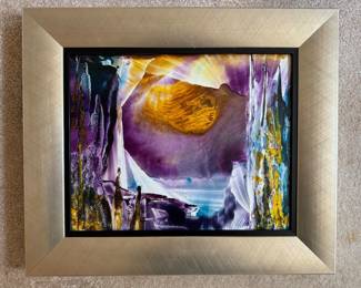 #133 ----	
ARTIST: Lucienne Berthon
TITLE:	L'Astre d'Or
MEDIUM:	Framed original oil painting on wood panel. Signed by the artist lower right.
EDITION:	A unique work. Executed by Berthon c.1985.
CANVAS SIZE: 330mm x 410mm
COA: Yes