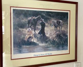 Western print signed and dated