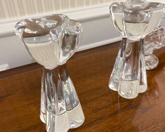 Baccarat Candlesticks appx 7" Tall