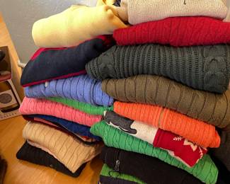 Loads of sweaters - St John, Ralph Lauren, ugly Christmas Most St Johns are size Large