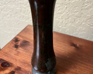 Black Marble Bud Vase Made by D. Pitman