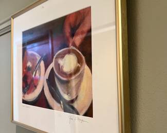 Framed & Matted Oil Painting "Just Deserts" by Jane Mayer