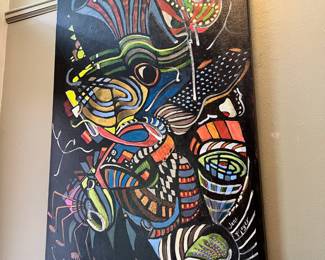 Acrylic on Canvas "indigenous II" by Jane Mayer