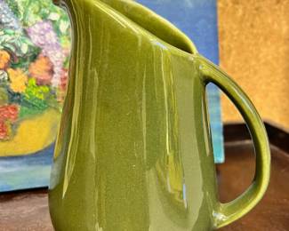 MCM Avocado Green Ceramic Pitcher
