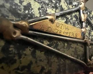 Modernist Metal Windswept Tree Table Sculpture by L.D. Jeppers