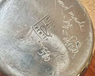 1984 Ballena Bay Fantasy Dragon Pewter Coffee Mug Handmade by Rivas 