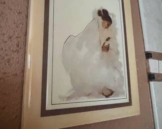 R.C. Gorman 1973 Native American Madonna Ceramic Tile 