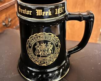 Balfour Ceramic "Massachusetts Institute of Technology" Black/Gold Stein 