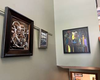 Framed Abstract Acrylic Painting "Gravid" by Jane Mayer, Framed Acrylic Painting "Harmony20" by Jane Mayer