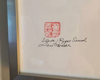 Framed Rubbing Print  "Skate, Puget Sound" by Lori Hatch