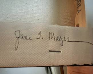 Pastel Painting on Canvas of Seattle Cityscape and Puget Sound by Jane Mayer