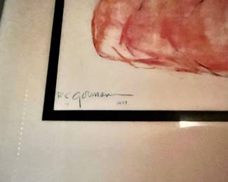 R.C.Gorman Ceramic Tile "Seated Woman"