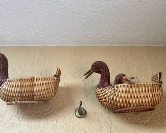 Set of 3 Woven Duck Baskets