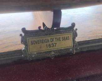 sovereign of the seas 1637 large model ship in case 