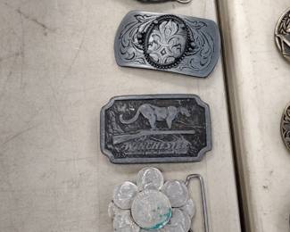 large belt buckle collection 