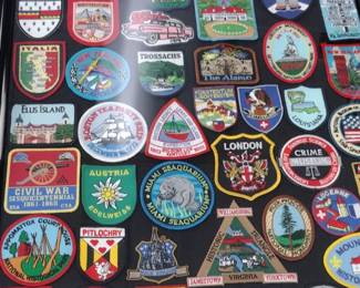 framed patches from all over 