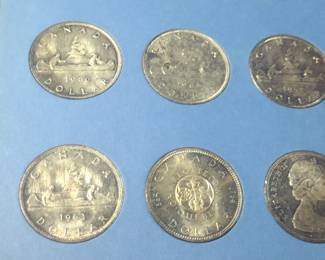 Canadian silver dollars.