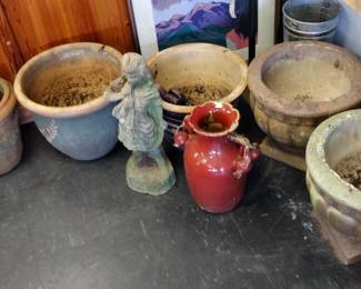 large decorative stone planters