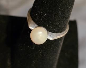 14 know gold & pearl ring 
